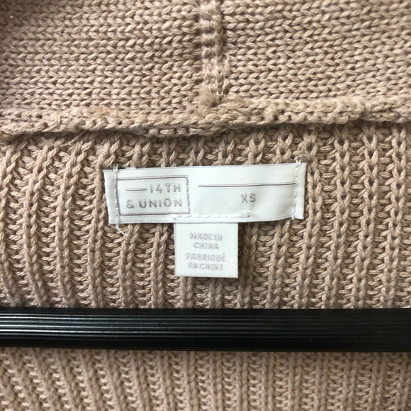 🛍 NWT!! 14th & Union Beige Cardigan - Picture 4 of 5